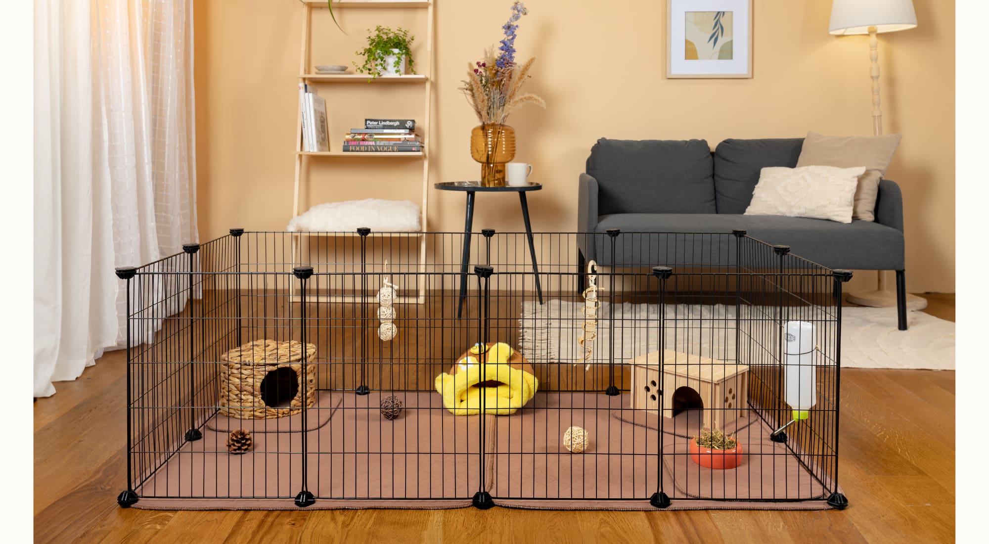 VANESTE Cavia Fleece Liners Bruin - Bodembedekkers caviakooi