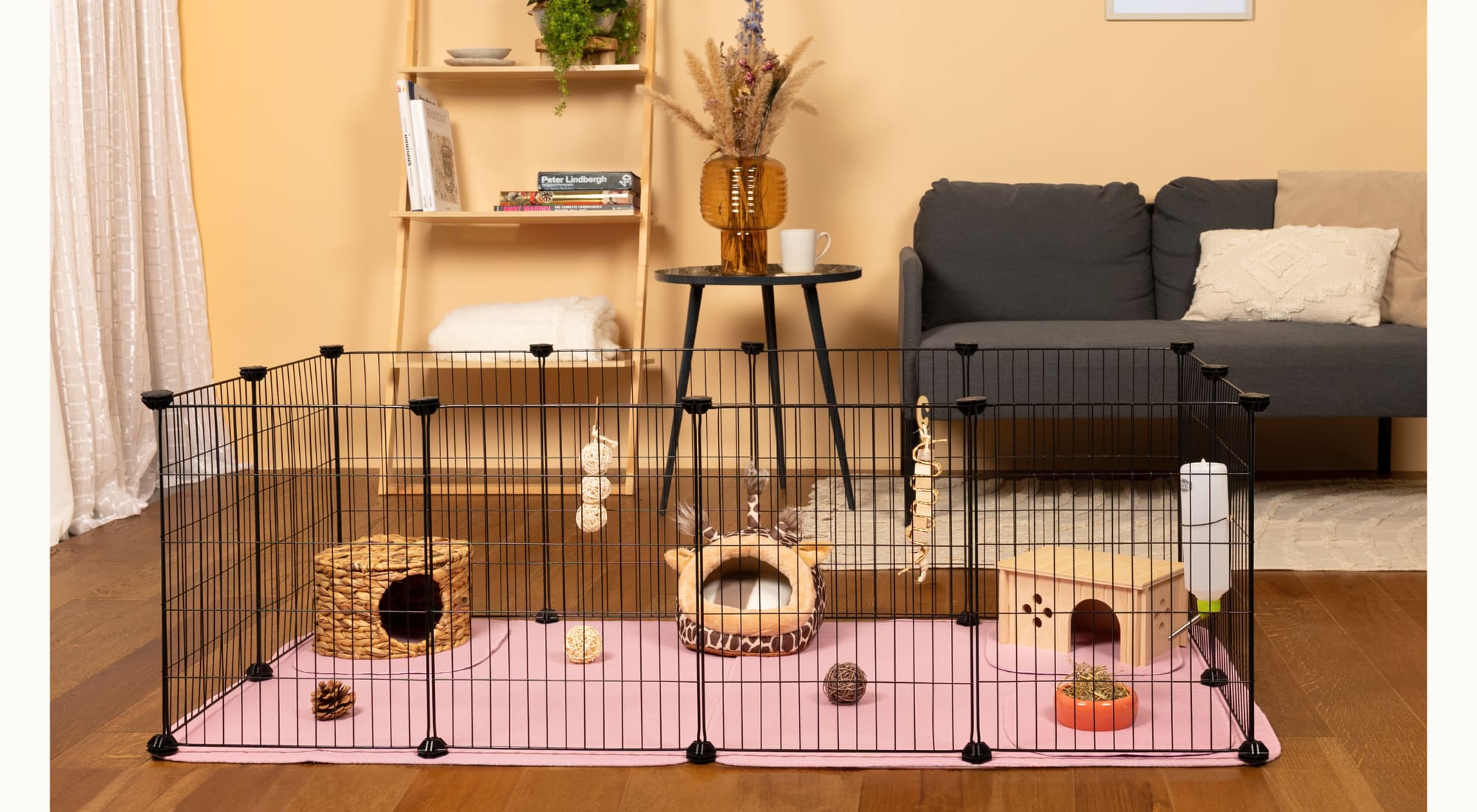 VANESTE Fleece Liners - Roze - Bodembedekking cavia en konijn