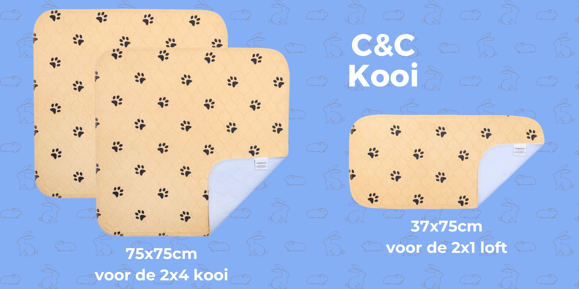 VANESTE Fleece Liners verschillende afmetingen C&C caviakooi