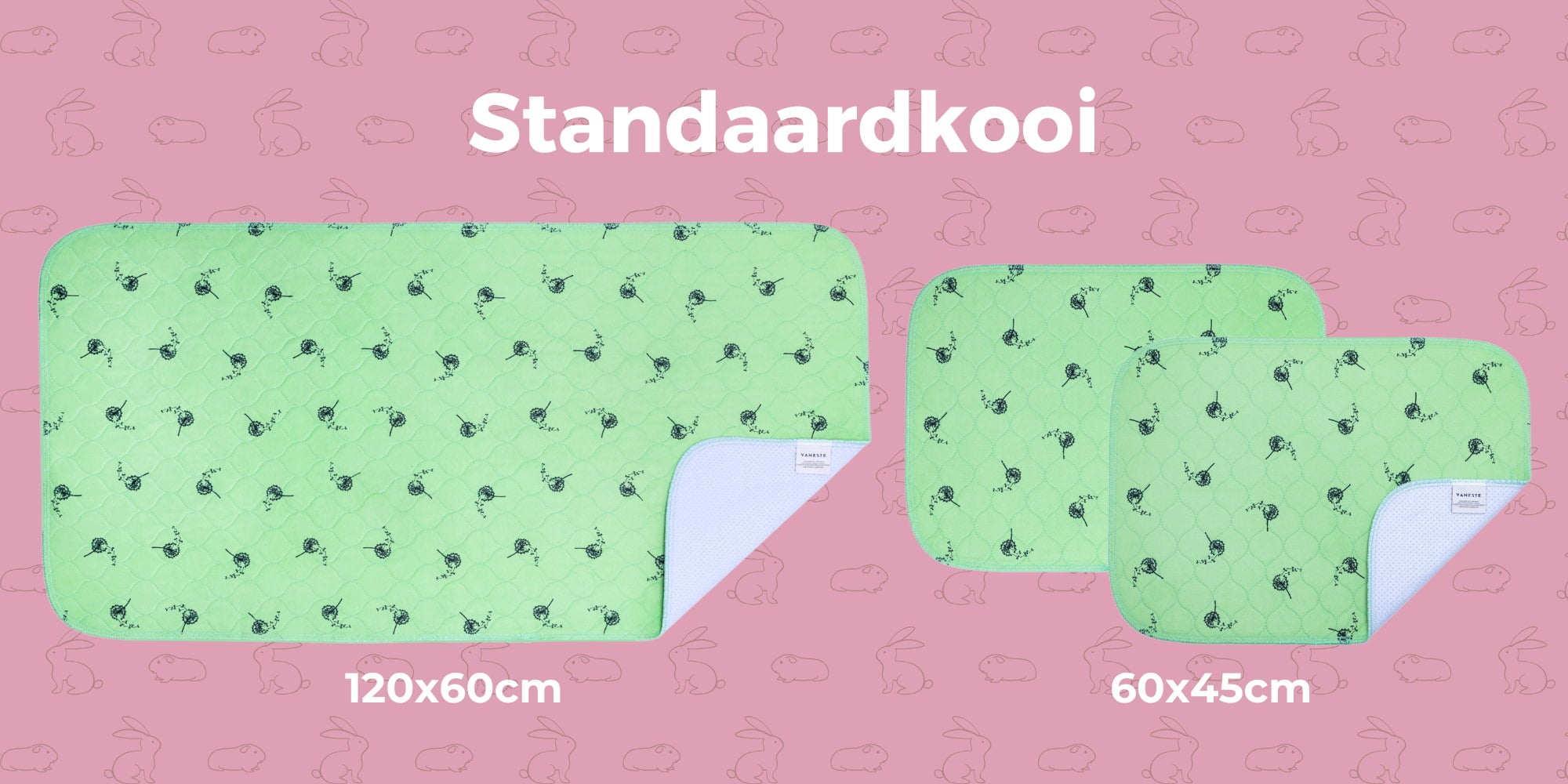 VANESTE Fleece Liners verschillende afmetingen Standaard caviakooi