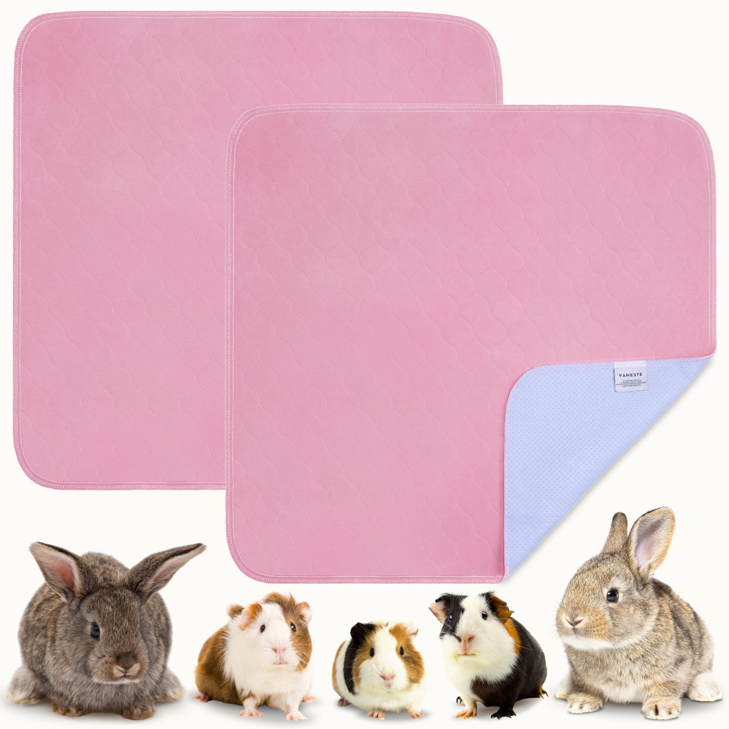 75x75cm Cavia Fleece Liners - 2 stuks - bodembedekkers caviakooi