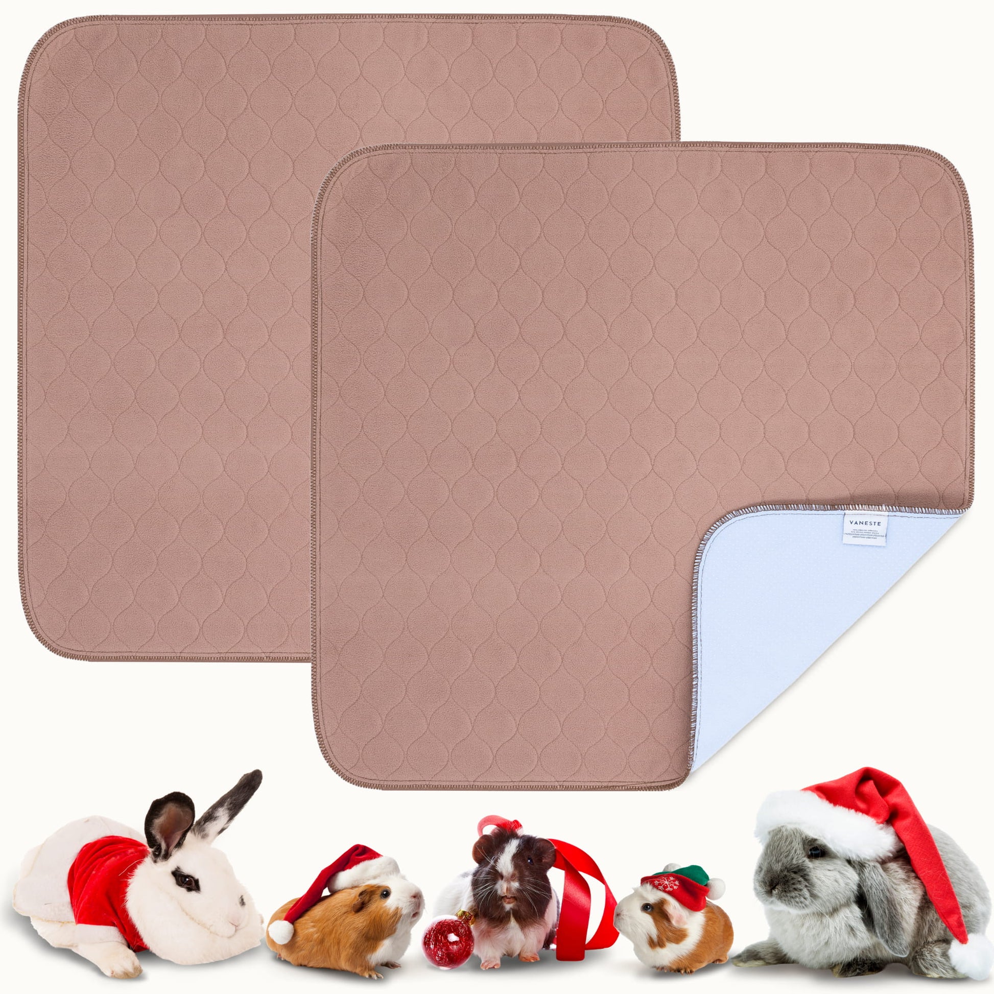 75x75cm Cavia Fleece Liners - 2 stuks - bodembedekkers caviakooi