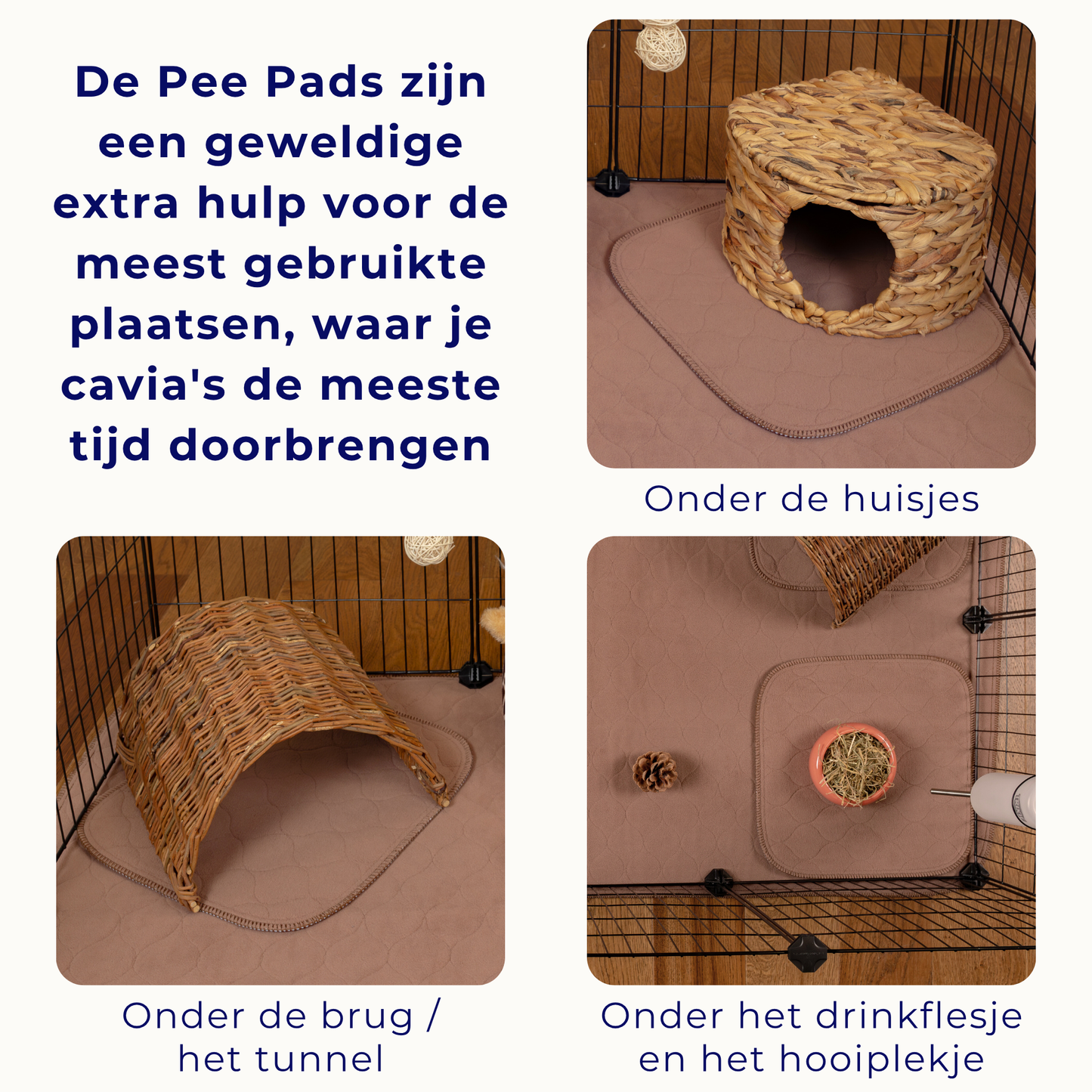 VANESTE cavia pee pads - bodembedekking voor caviakooi - plasmat