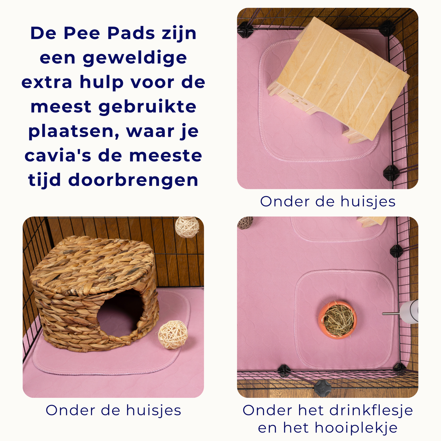 VANESTE cavia pee pads -bodembedekking voor caviakooi - plasmat