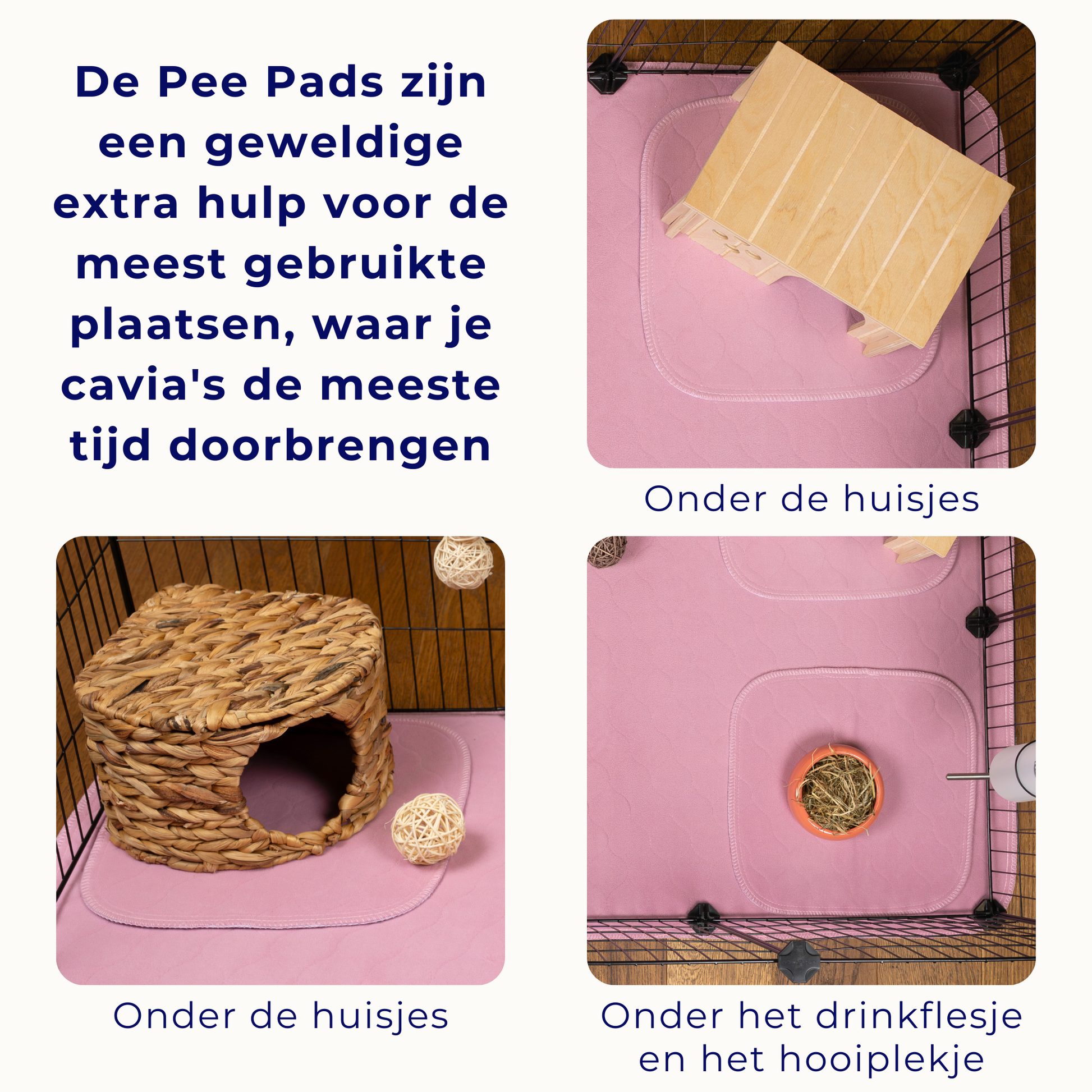 VANESTE cavia pee pads -bodembedekking voor caviakooi - plasmat