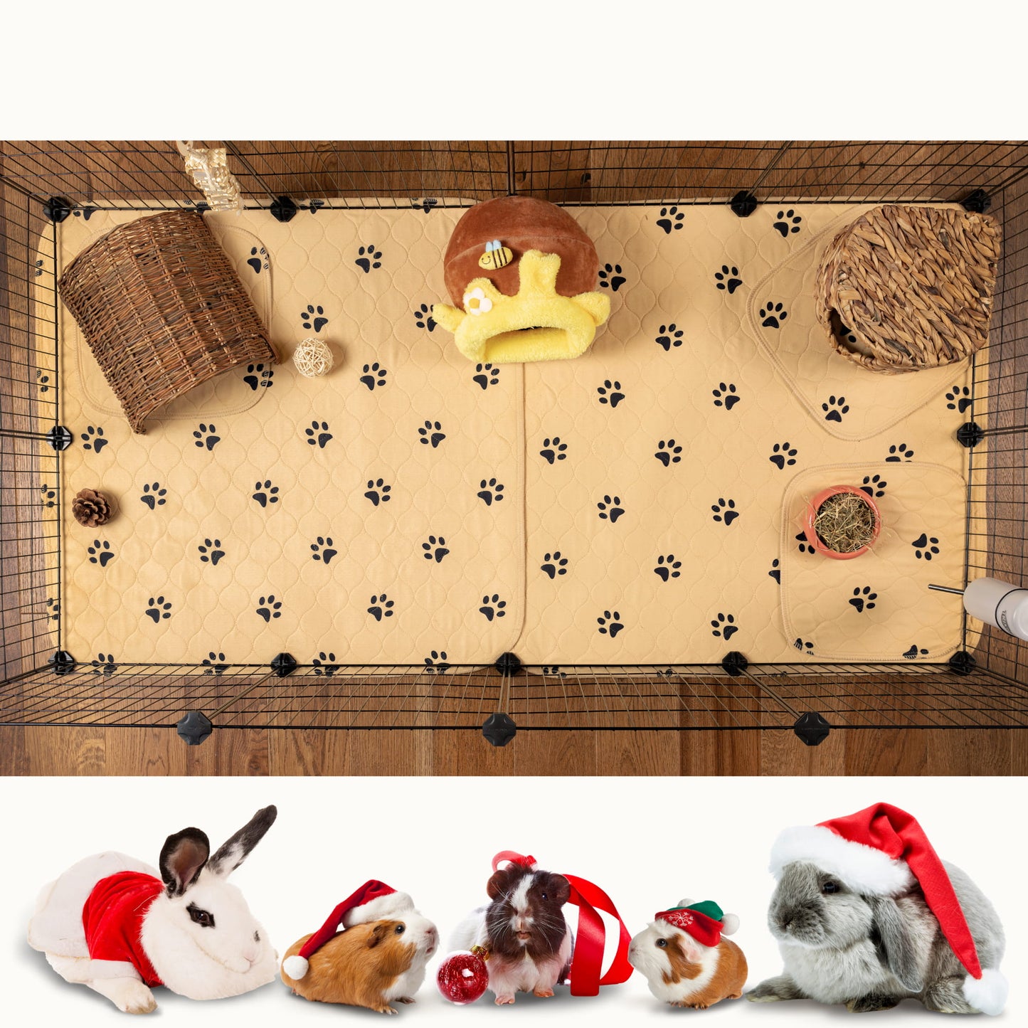 VANESTE cavia matten voor cavia kooi - bodembedekking knaagdieren en konijnen