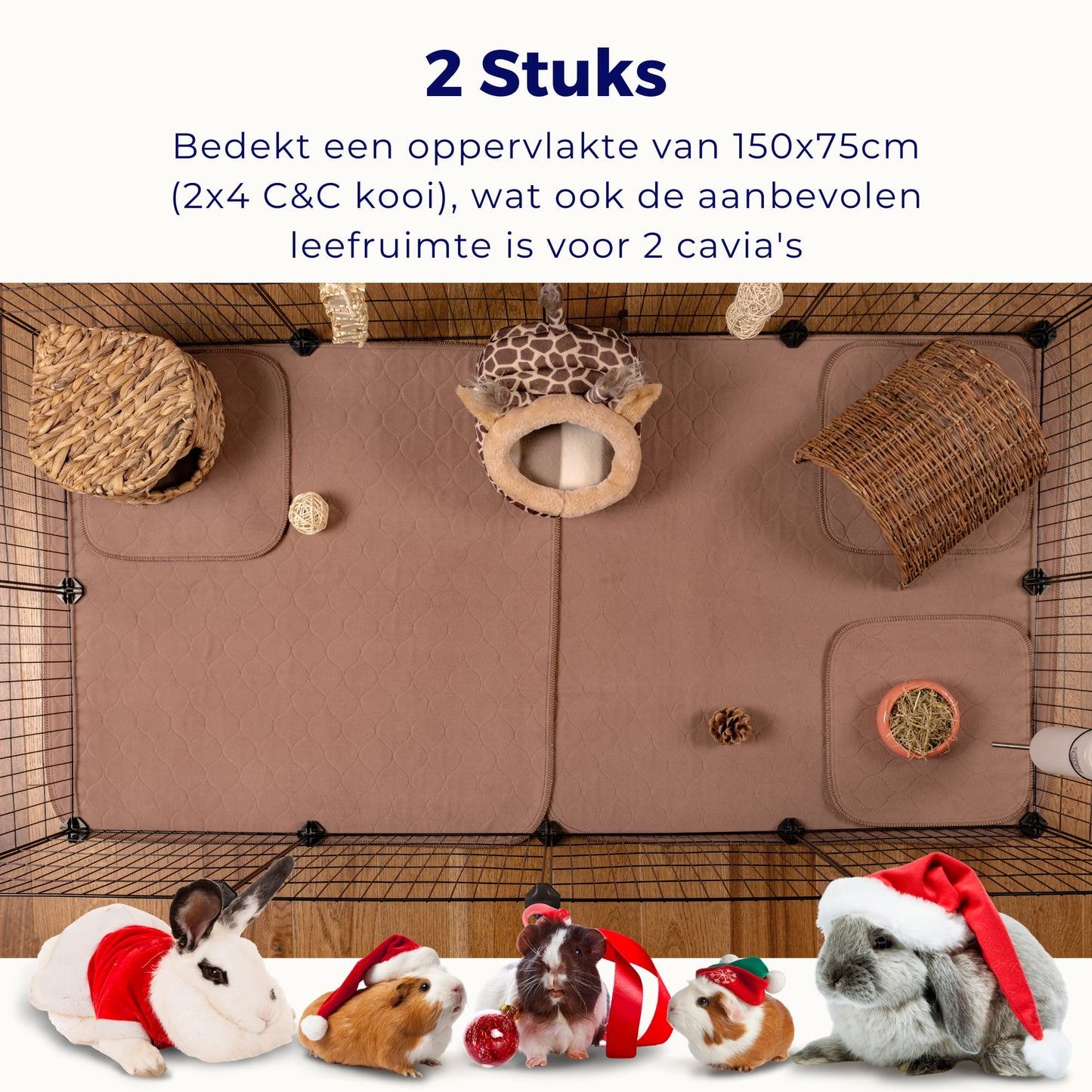 VANESTE cavia bodembedekking voor caviakooi - plasmat