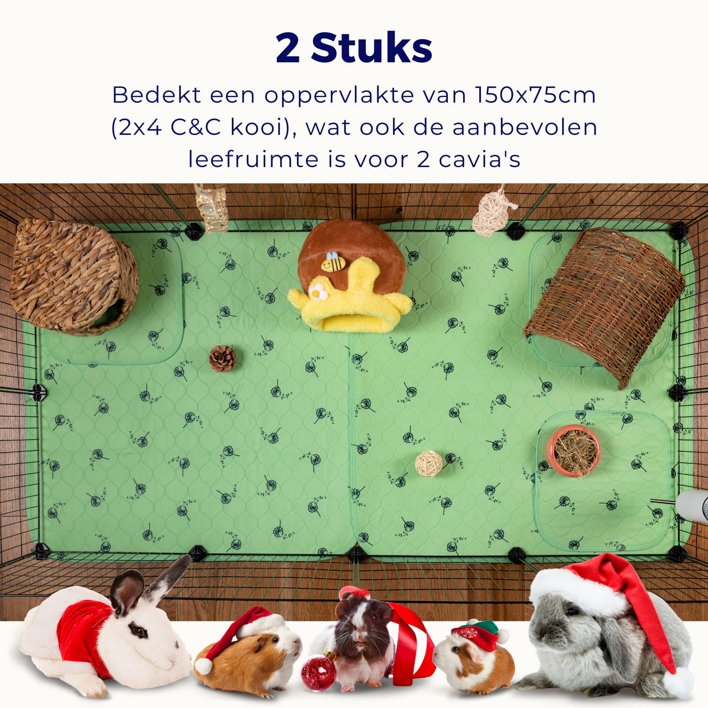 VANESTE cavia bodembedekking voor caviakooi - plasmat