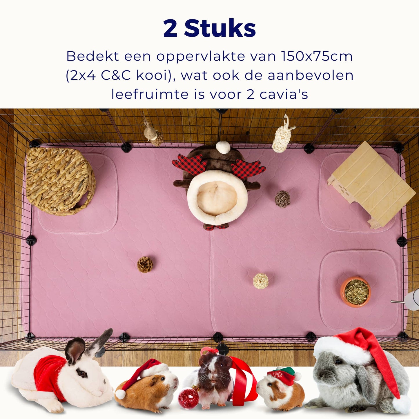 VANESTE cavia bodembedekking voor caviakooi - plasmat