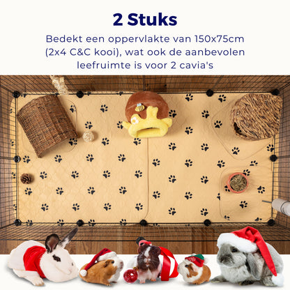 cavia matten voor cavia kooi - bodembedekking knaagdieren en konijnen
